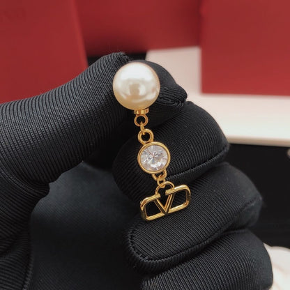 Fashion Accessories Pearl Diamond Women's Earrings