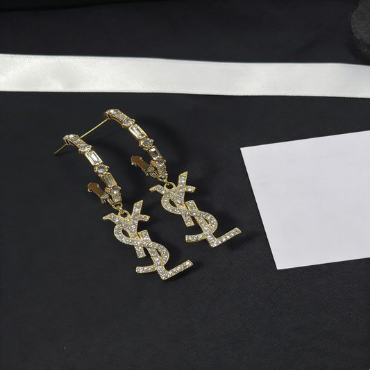 Stylish letter earrings